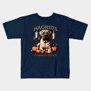 Hagrid's Pumpkin Vintage Mastiff Dog Fang Kids T-Shirt